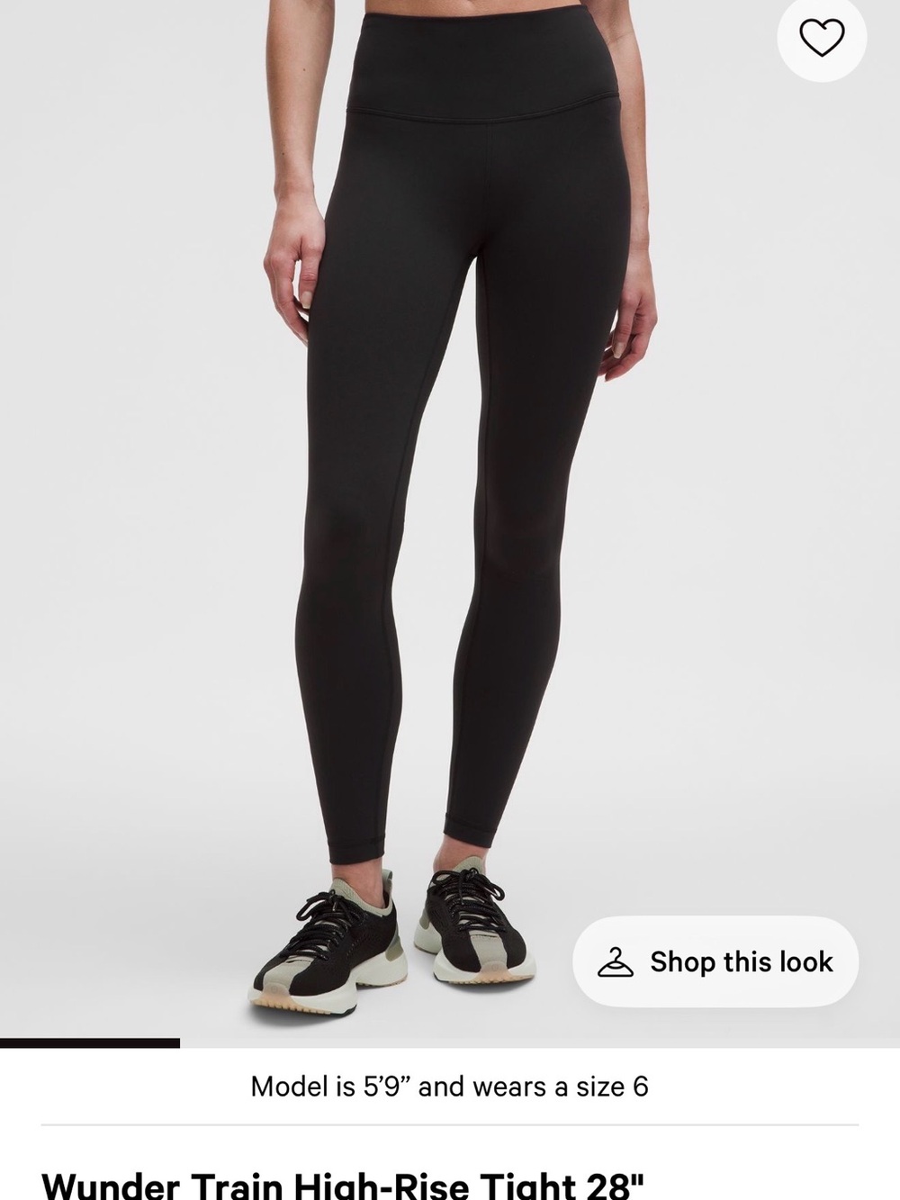 Wunder Train High-Rise leggings 28" - Black